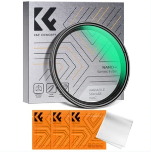 K&F Concept Star Filter 4-8 Points Variable Starburst Filter Cross Screen Slim - Picture 1 of 29