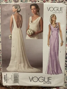 #V2955 VOGUE BRIDAL ORIGINAL WEDDING DRESS PATTERN SIZE 16-20 UNCUT - Picture 1 of 1
