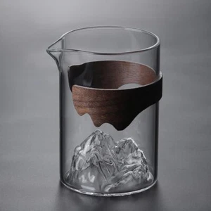 Creative Glass Milk Jug Coffee Cup Chinese Kung Fu Tea Set Mountain Tea Pitcher - Picture 1 of 12