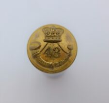 43RD REGIMENT OF FOOT OFFICER'S 1855 TUNIC BUTTON (1ST PATTERN) RARE SMALL SIZE