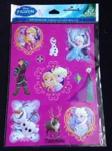 Disney Frozen Glitter Stickers From Hallmark 2 Sheets 22 Stickers - Picture 1 of 10