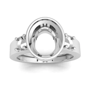 Three Stone Engagement Ring Setting 950 Platinum 14k Gold - Picture 1 of 28