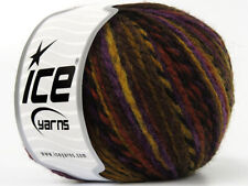 8-Skein Lot Anatolia Wool Yarn 3-Light 8x50g/125m Brown Purple Black