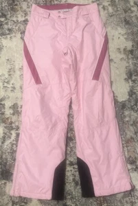 COLUMBIA Girls Snow Pants 18/20 Youth Insulated Ski Snowboard Snow Pink Barbie - Picture 1 of 7
