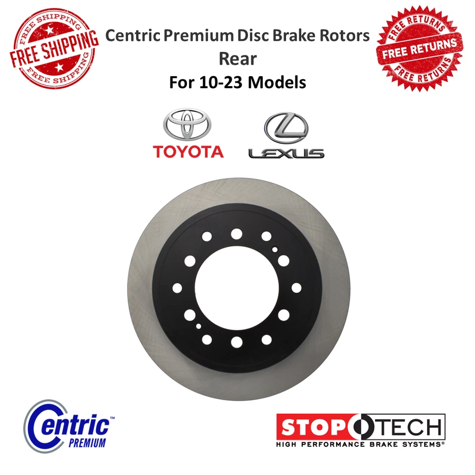 StopTech Centric Premium Disc Brake Rotor Rear For Lexus GX460 / Toyota 4Runner - Image 1 of 4