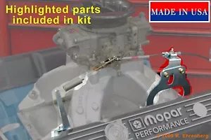 For Mopar 383 High-Rise Victor / Indy Intake Throttle Bracket Mounting Kit Dodge - Picture 1 of 3