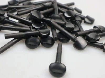50pcs Black Ebony Wood Violin Peg Without Inlays, 4/4 Violin Pegs Tuners Keys - Image 1 of 3