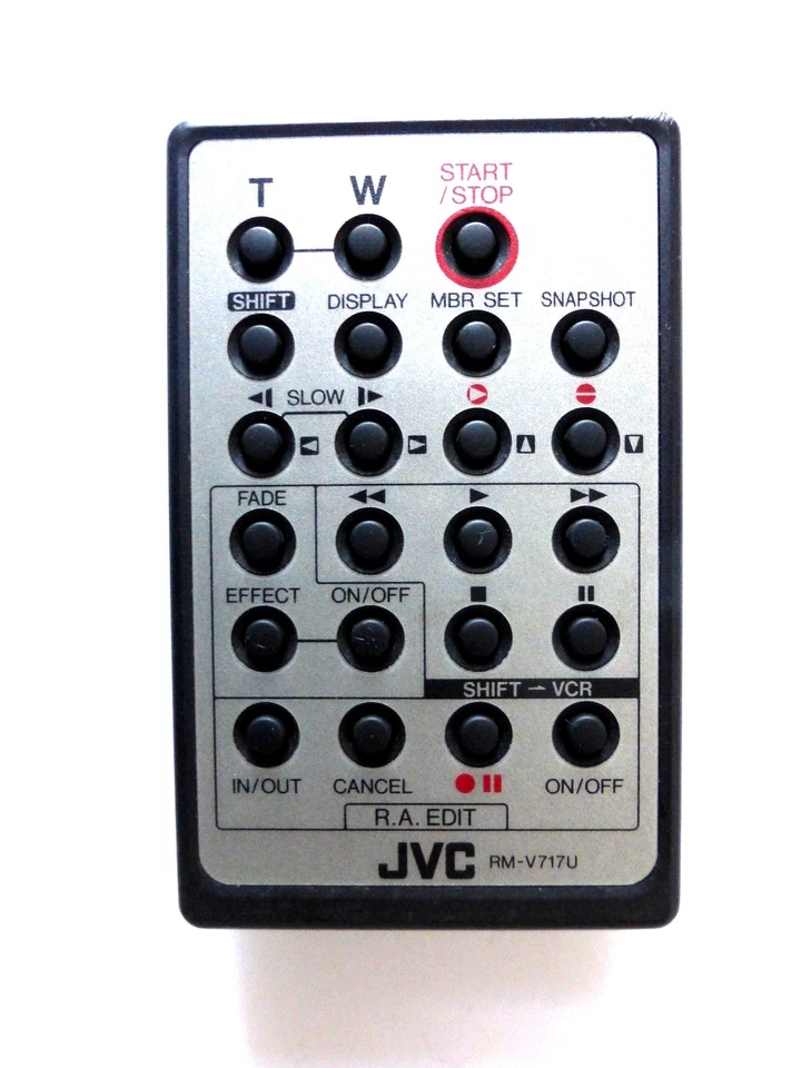 JVC CAMCORDER REMOTE RM-V717U for GRDV500EK GRDV600EK GRDV700EK GRDV3000EK - Image 1 of 1
