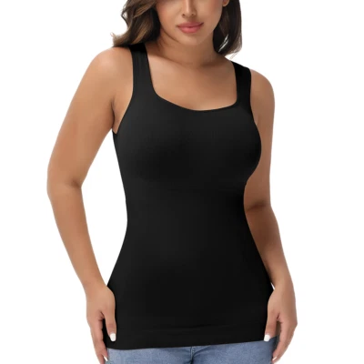 Camisola sin mangas de compresión para mujeres Control de abdomen Entrenador de cintura Modelador corporal Camisola Foto 1 de 4