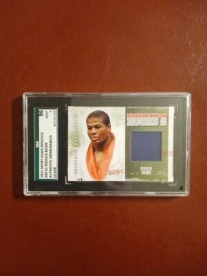 2011 Sport Kings Ringside Riddick Bowe fight worn patch boxing card SGC 9 - Image 1 of 2