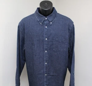 Brooks Brothers Denim Button Up Shirt Regent Fit Stretch Long Sleeve Men Size XL - Picture 1 of 8