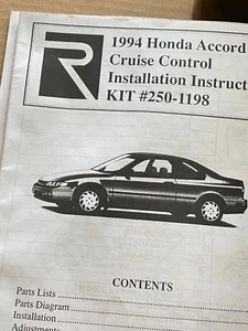 Rostra 1994 HONDA ACCORD CRUISE CONTROL - KIT #250-1198 - Picture 1 of 2
