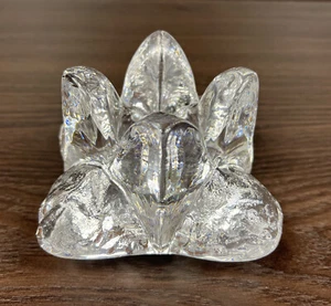 Beautiful Kosta Boda Sweden Snowstar Clear Art Glass Candle Holder Ann Warff - Picture 1 of 12