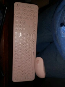 Jelly Comb 2.4G Wireless Keyboard & Mouse Combo Pink - NEW. 203 - Photo 1/9