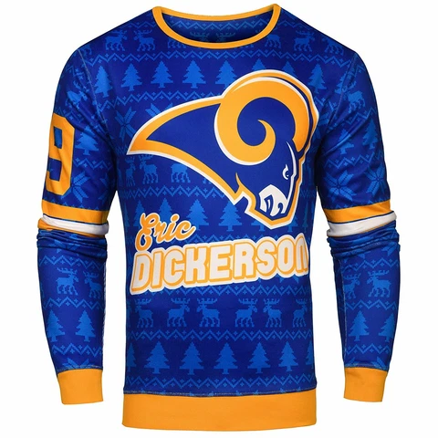 NFL Men's Los Angeles Rams Eric Dickerson #29 Retired Player Ugly Sweater Cover