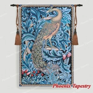 William Morris The Peacock Fine Art Tapestry Wall Hanging, Cotton 100%, 55"x37" - Picture 1 of 8