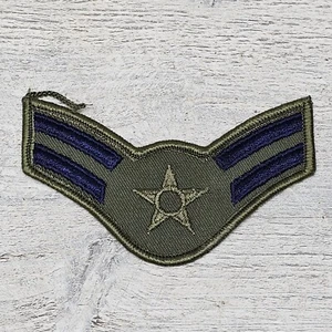 USAF U.S. Air Force Airman 1st Class Sleeve Ranks 4" Patch Green - Picture 1 of 4