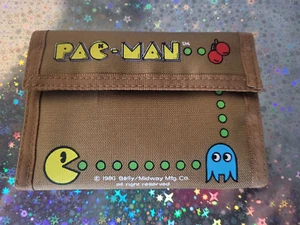 Pac-Man NEW Brown Wallet, VTG-80s, Pac-Man Memorabilia Wallet Video Game - Picture 1 of 8