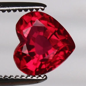 6.00 mm 1 pieces Heart AAA Fire Intense AAA Red Ruby Mozambique Natural (VVS ) - Picture 1 of 2