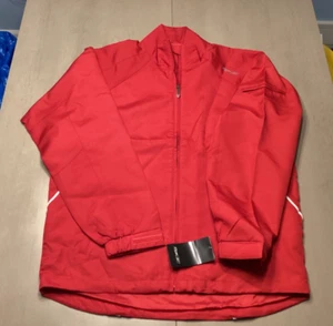 NUEVO CON ETIQUETAS RBK Reebok Hombres Chaqueta Mediana Ligera Roja Cortavientos Cremallera Completa - Imagen 1 de 10