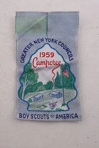 1959 Greater New York Camporee Vintage Boy Scout Button Patch (C2L-70)BSA Hanger - Picture 1 of 5