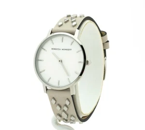 Rebecca Minkoff Women's Major Silver Tone Putty Strap Watch 2200262, New - Picture 1 of 5