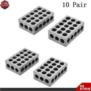 1-2-3 Blocks 23 Holes .0002" Machinist 123 Jig 10 Matched Pair High Precision - Picture 1 of 8