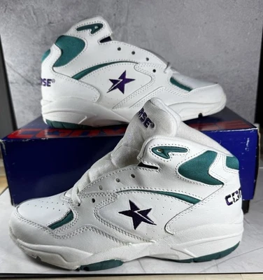 NOS Vintage 90s Converse  Mid Leather Basketball Sneakers Shoes Size 6 - Image 1 of 4