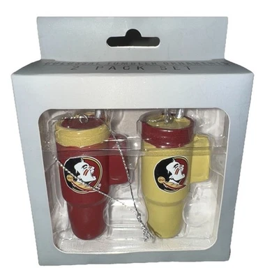 NEW 2 FSU Florida State University Colossal Tumbler Cup Ornaments Memory Company - Image 1 of 3