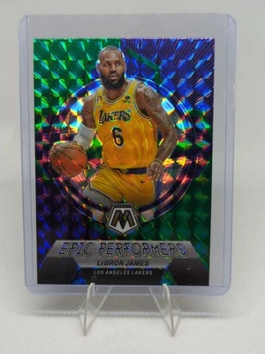 2022-23 Panini Mosaic - Epic Performers LeBron James #6 Green Mosaic Prizm - Image 1 of 2