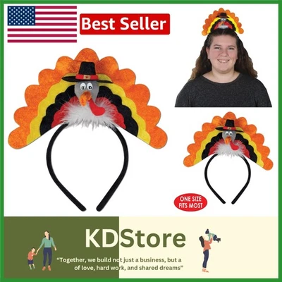Felt Turkey Headband Party Accessory for Thanksgiving & Fall Celebrations - Image 1 of 4