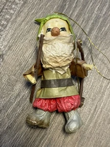 Vintage Christmas Tree Ornaments Santa Elf Paper Mache Holiday Decoration - Read - Picture 1 of 7