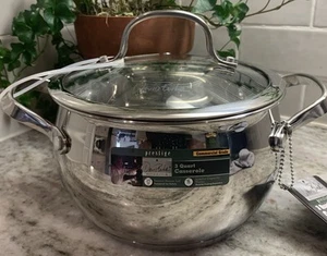 Olla de stock David Burke serie Restauranteur de 3 cuartos con tapa de vidrio ~ grado comercial R15 - Imagen 1 de 11