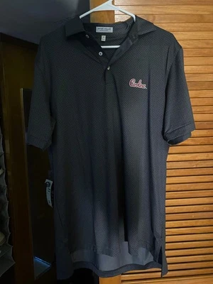 Men's M Peter Millar Summer Comfort NCAA South Carolina Gamecocks Grey Golf Polo - Image 1 of 3