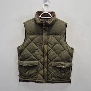 Barbour Westmorland Green Wax Feather Down Puffer Waterproof Gilet Vest Size XL - Picture 1 of 11