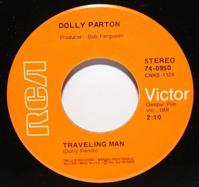 DOLLY PARTON 45 - TRAVELING MAN - I REMEMBER - RCA 74-0950 - Image 1 of 4
