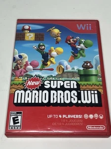New Super Mario Bros Wii (Nintendo Wii) - Complete in Box - Tested - Picture 1 of 7