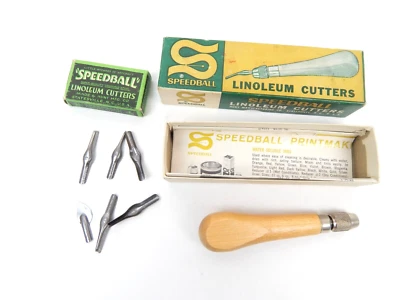 5S Speedball Linoleum Cutter w/ Blades w/ Box Instructions USA Vintage! - Image 1 of 3