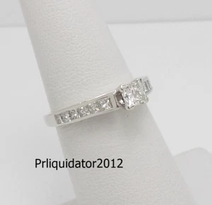 1CT Natural Diamond Anniversary Engagement Wedding Bridal Ring 14K White Gold - Picture 1 of 14