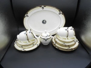 Pfaltzgraff Bone China "Royal Onyx" Rare - Luncheon Set - New Condition - Picture 1 of 6