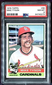 1976 MIKE TYSON #86 TOPPS PSA 8 NM MINT (CARDINALS) *SHIPS FREE* - Picture 1 of 2