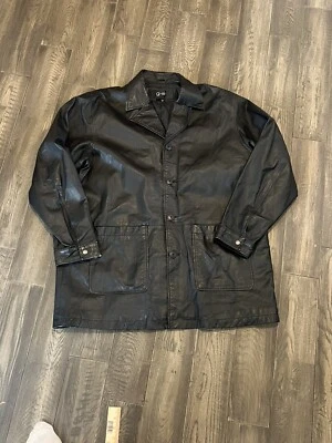 Chaqueta de cuero G-III para hombre talla XL negra con botones delanteros 62-6377-6 Foto 1 de 4