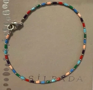 Silpada Pride Fußkettchen mehrfarbig Perlen Sterlingsilber - A1056 - Bild 1 von 10