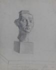 1987 realist pencil drawing bust still life