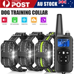 Anti Bark Electric Shock Dog Pet Training E-Collar Obedience Remote Control AU - Picture 1 of 12