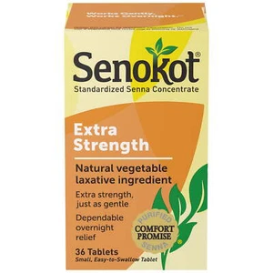 Senokot® Extra Strength Natural Vegetable Senna Laxative Tablets, 36 Count - Picture 1 of 10