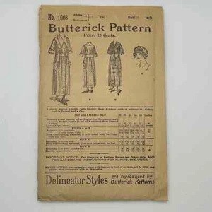 Butterick Delineator Antique Early 1900's Pattern #1003 House Dress Bust 36 - Picture 1 of 7