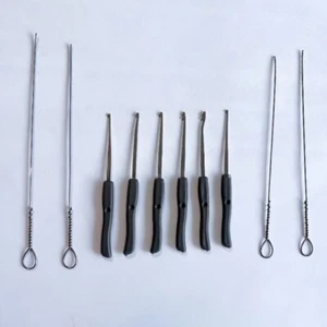 10x Hooks Needle Broken Key Extractor Removal Kit for Locksmith Lock Opener Tool - Picture 1 of 4