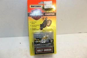 Harley Davidson Chopper 1993 Matchbox motocicleta diecast dorado escala 1:20 - Imagen 1 de 6