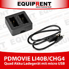 PDMOVIE Li40b/Chg4 4-fach Chargeur USB pour PDMOVIE Live Air 2 Batteries (EQ158)